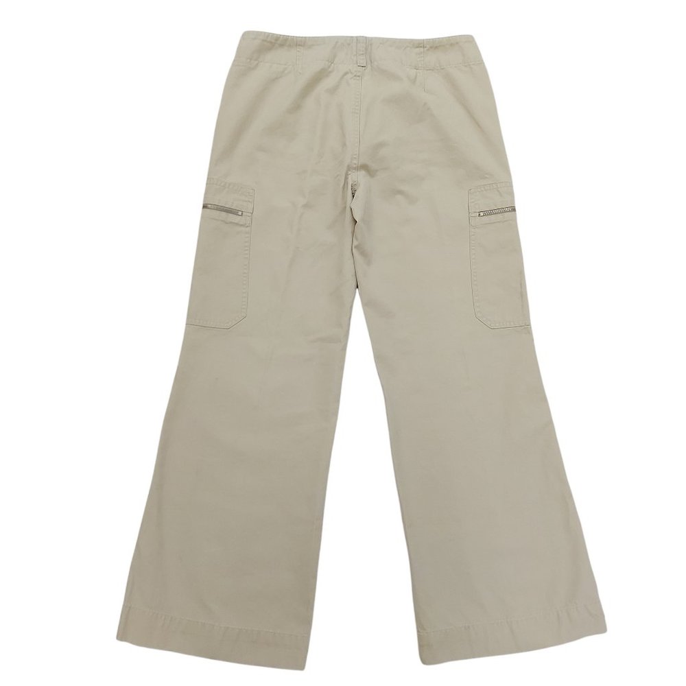Banana Republic Pants Womens Small Beige Zip Pockets Low Rise Straight Cotton - Picture 2 of 10